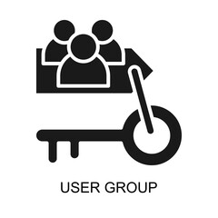 User Group icon glyph vector illustration