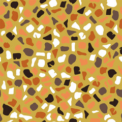 Terrazzo seamless pattern creating abstract background