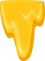 Golden yellow honey dripping sweet viscous liquid