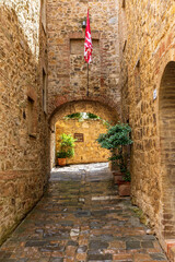 Obraz premium Historical center of the medieval city of San Chirico d'Orcia, Tuscany, Italy.