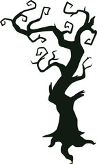 Fototapeta premium Halloween dead tree silhouette creating a scary atmosphere