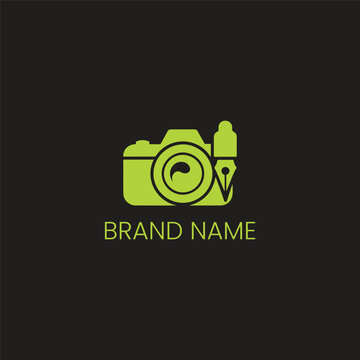Creative Photography and Writing Logo Concept