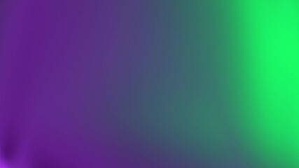 Smooth abstract purple and green gradient background loop with soft blurred neon light leaks and defocus effect for modern cyber technology presentation or creative motion graphics overlay
- Powered by Adobe