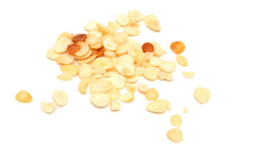Almonds isolated on white background