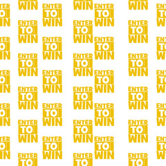 Enter to win seamless pattern isolated on isolated on background