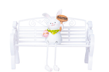 Easter bunnies isolated