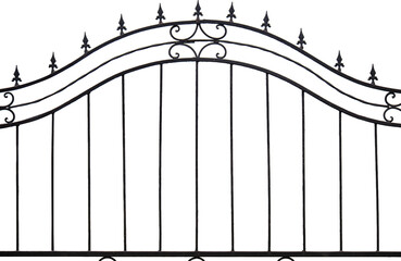 metal fence isolated