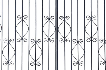 metal fence isolated