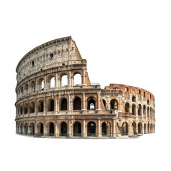 Plakat Iconic colosseum in rome isolated on transparent background