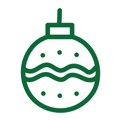 Green Christmas Tree Ornament Ball Icon
