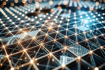 Stunning network visualization with glowing nodes and connections