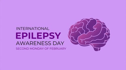 Purple-themed animated awareness video highlighting International Epilepsy Day, suitable for presentations, digital campaigns, and medical awareness promotions.
