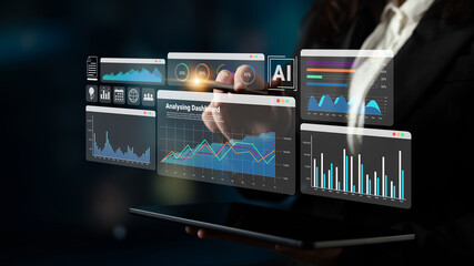 Data dashboard helps track business performance, identify trend patterns, and optimize strategic decision making for sustainable growth Parse