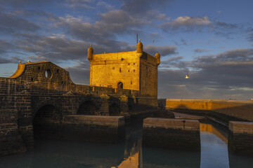 Harbour sqala at dawn, Essaouira, Morocco