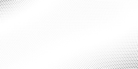 Halftone dot background pattern vector illustration. Monochrome gradient dotted modern texture and fade distressed overlay. Design for poster, cover, banner, business card, mock-up, sticker, layout.