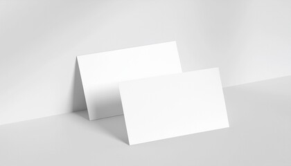 Horizontal Blank Paper Mockup Minimal Flyer Style
