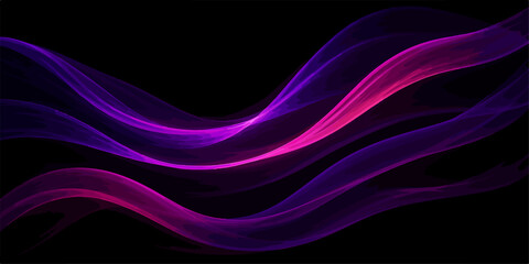 Abstract purple and blue flowing lines create a smooth wave design and vibrant smoke-like texture for this conceptual motion art wallpaper