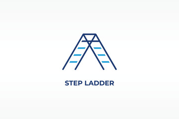 STEP LADDER vector, icon or logo sign isolated symbol illustration