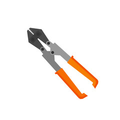 a heavy-duty bolt cutter flat design vector illustration isolated on white background. perfect for designs related to hardware, construction, and tough jobs. ideal for construction, hardware repair