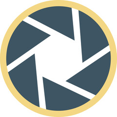 Circular Camera Shutter Aperture Lens Logo Icon