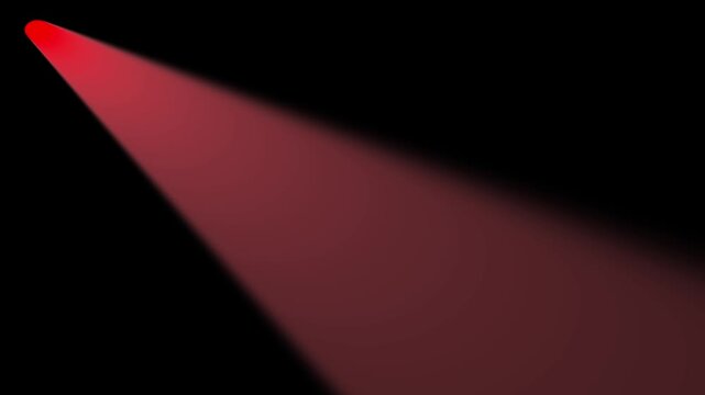 flashlight beams moving in total darkness on background. Flashlight beam moving left and right into total Darkness on black screen on background..