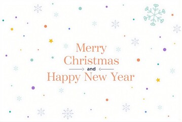 Fototapeta premium Minimalist Christmas and New Year Typography Background