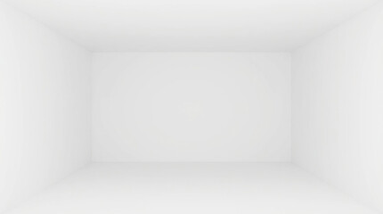 Obraz premium Clean white empty room interior with bright natural light