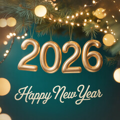 Happy New Year Holiday Greeting Design