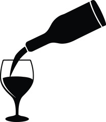 Wine Pouring Silhouette