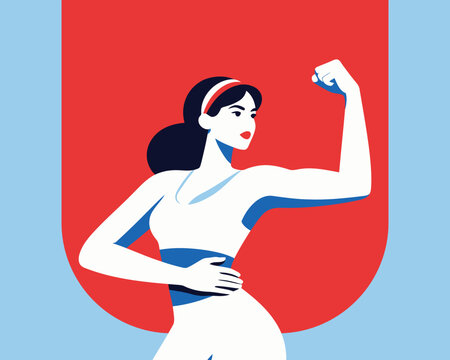 Rosie the riveter iconic female empowerment symbol in modern graphic design