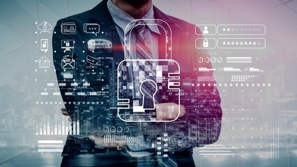 Cyber security system protecting digital infrastructure. Cyber security ensures data safety,...