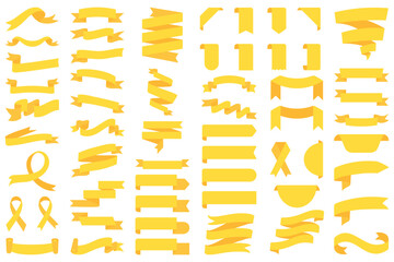 Ribbon banner set. Ribbons collection.