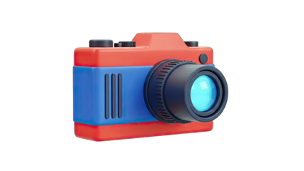 3D Rendered Camera on White Background