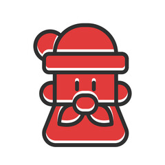 Santa claus head icon