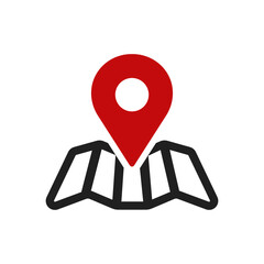 Location Pin Icon Vector Flat and Clean Look Isolated