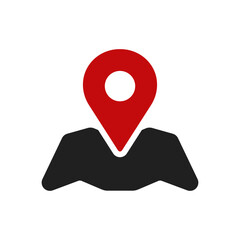 Location Pin Icon Vector Flat and Clean Look Isolated