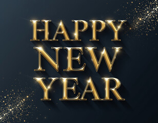 Elegant Gold Happy New Year