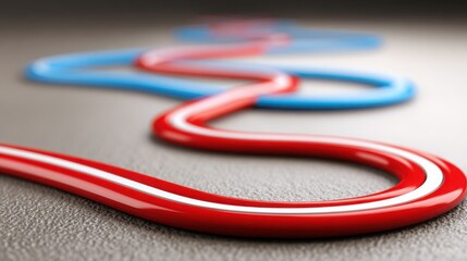 Vibrant red and blue representing equity index roadmap and chart concept for financial analysis and planning