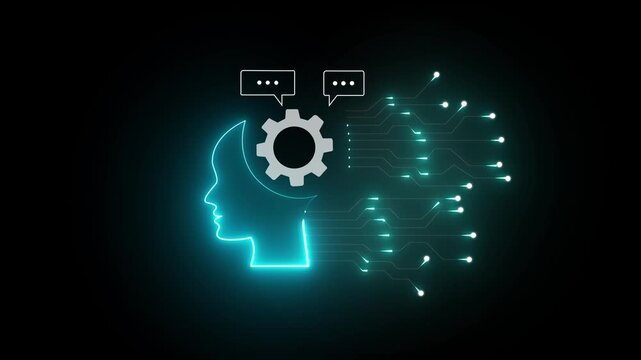 ai agents  neon tool box Businessman use artificial intelligence AI technology for enhanced work efficiency black background. 