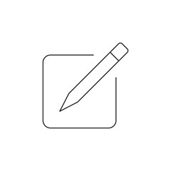Square Note Pencil Outline Edit Icon