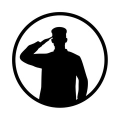 Veterans Day Silhouette. Vector Image