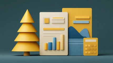 Elegant christmas budget planner dashboard designed for effective financial management during the holiday season