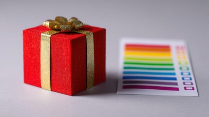 Gift icon concept for christmas gift index showing ranked list of top holiday gifts for festive season shopping