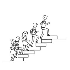 Obraz premium Career Advancement Stairway Professional Growth Steps.