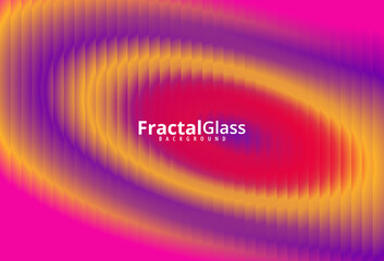 Vibrant fractal glass artwork with swirling purple, yellow, and pink hues on a colorful background