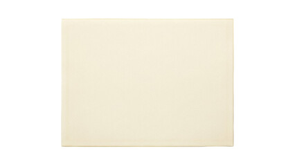Cream-colored rectangle isolated PNG on transparent background, blank paper sheet for graphic design and creative projects