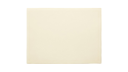 Cream-colored rectangle isolated PNG on transparent background, blank paper sheet for graphic design and creative projects