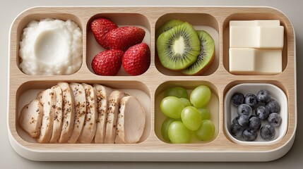 Bent menu board for family meal prep fitness mode icon concept featuring organized meal planning and nutrition