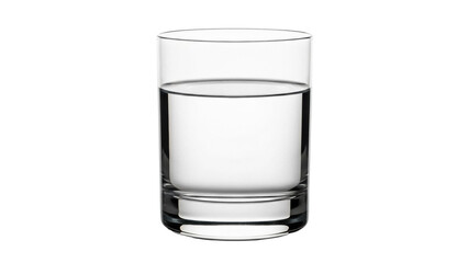Glass of clear water PNG isolated on transparent background, refreshing drink for hydration and healthy lifestyle