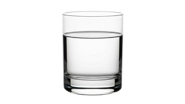Glass of clear water PNG isolated on transparent background, refreshing drink for hydration and healthy lifestyle